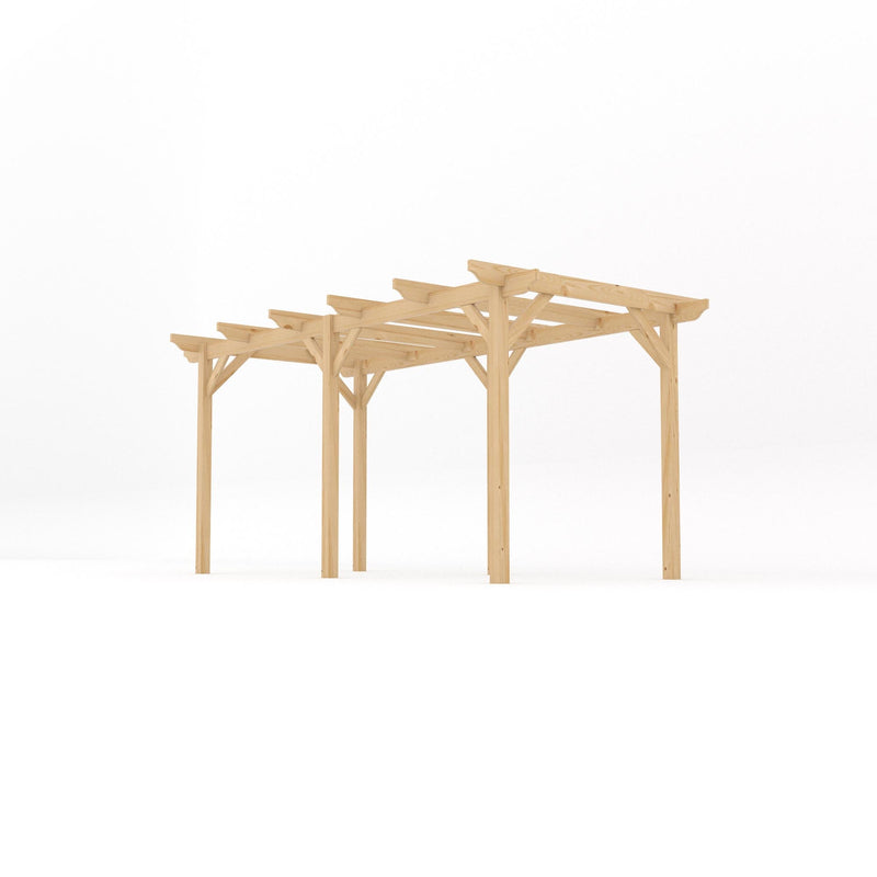 Freestanding Garden Pergola - Light Green - 4.2m Width x 4.8m Length