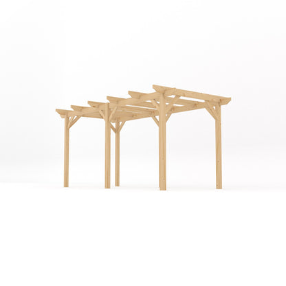 Freestanding Garden Pergola - Light Green - 3.6m Width x 4.8m Length