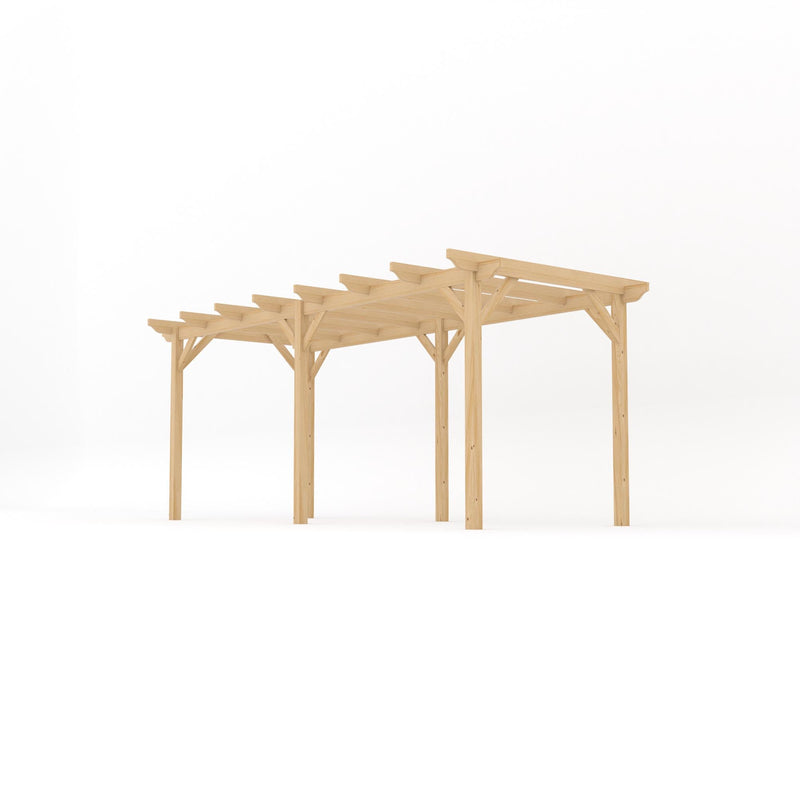 Freestanding Garden Pergola - Light Green - 4.2m Width x 5.4m Length