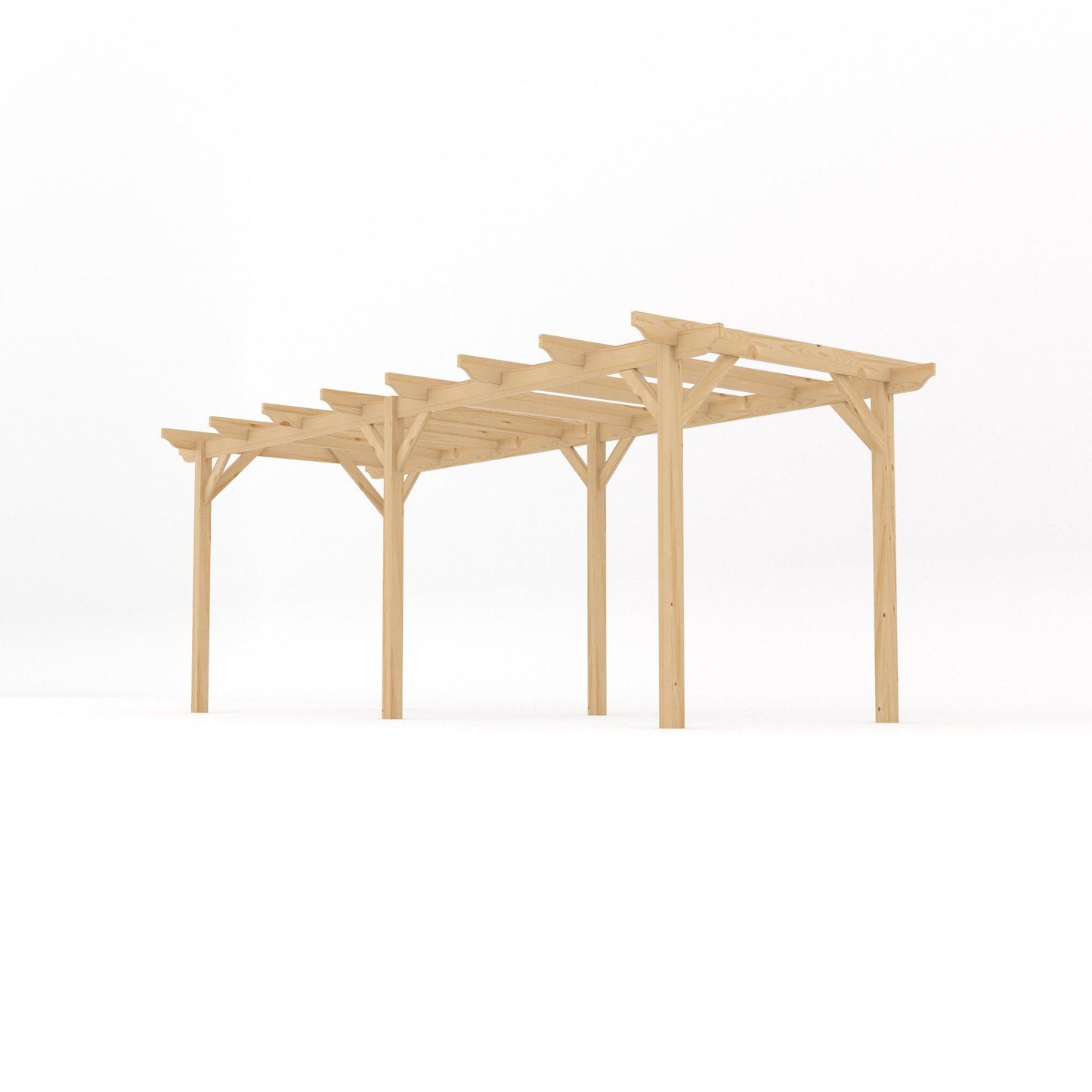 Freestanding Garden Pergola - Light Green - 3m Width x 6m Length