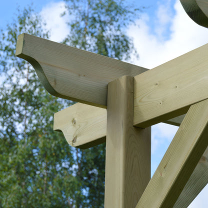 Freestanding Garden Pergola - Light Green - 3m Width x 3m Length