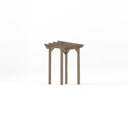 Freestanding Garden Pergola - Rustic Brown - 1.8m Width x 1.8m Length