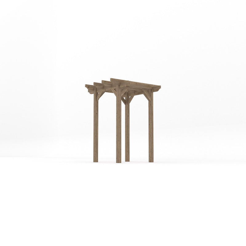 Freestanding Garden Pergola - Rustic Brown - 1.8m Width x 1.8m Length