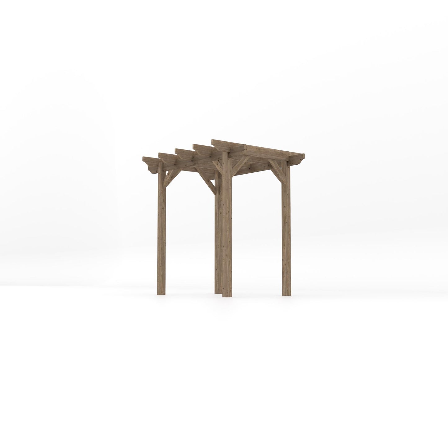 Freestanding Garden Pergola - Rustic Brown - 1.8m Width x 2.4m Length