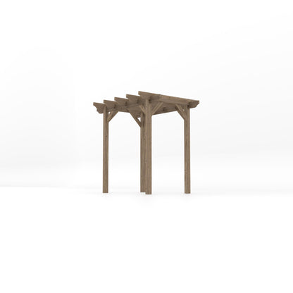 Freestanding Garden Pergola - Rustic Brown - 1.8m Width x 2.4m Length