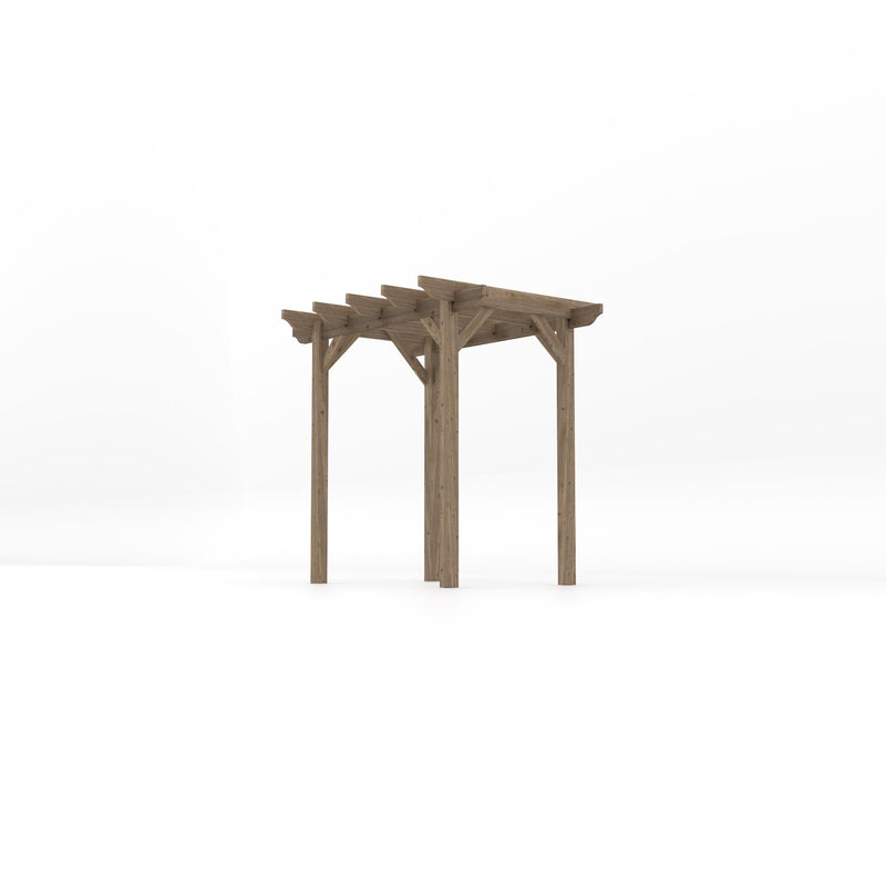 Freestanding Garden Pergola - Rustic Brown - 1.8m Width x 2.4m Length