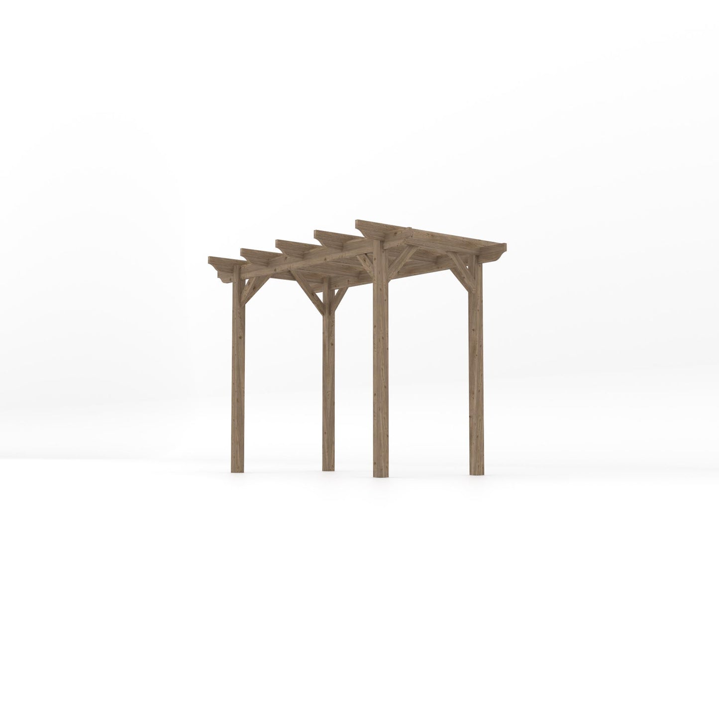 Freestanding Garden Pergola - Rustic Brown - 1.8m Width x 3m Length