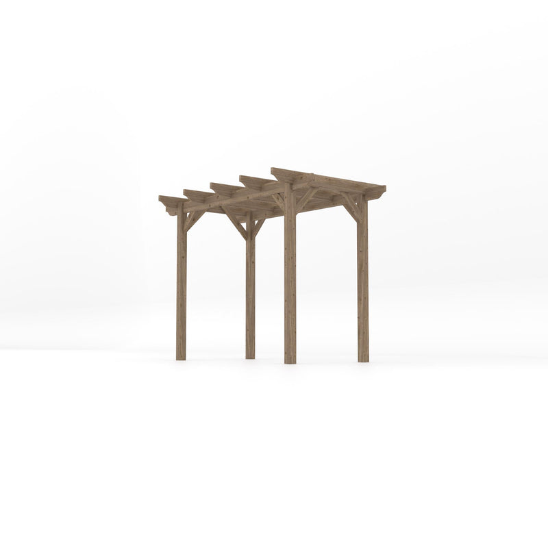 Freestanding Garden Pergola - Rustic Brown - 1.8m Width x 3m Length