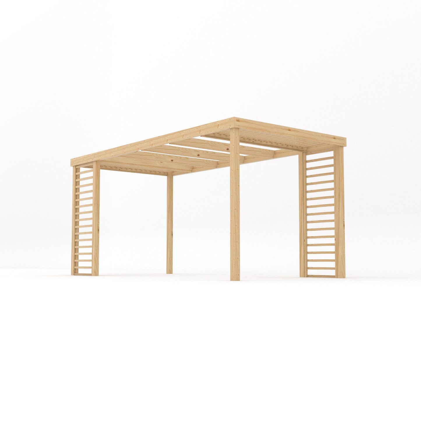 Freestanding Panel Pergola - Light Green - 2.4m Width x 4.8m Length