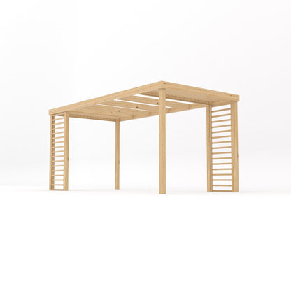 Freestanding Panel Pergola - Light Green - 2.4m Width x 4.8m Length