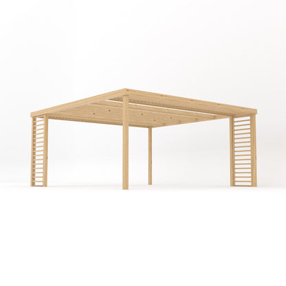 Freestanding Panel Pergola - Light Green - 4.8m Width x 4.8m Length