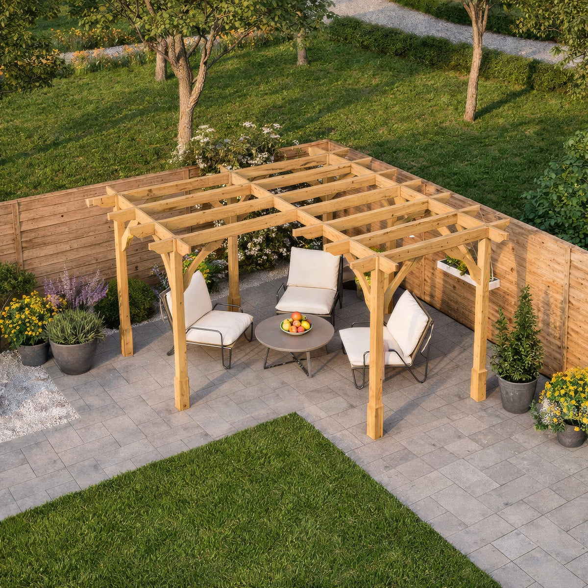 Freestanding Corner Premium Pergola | Timber | Multiple Sizes