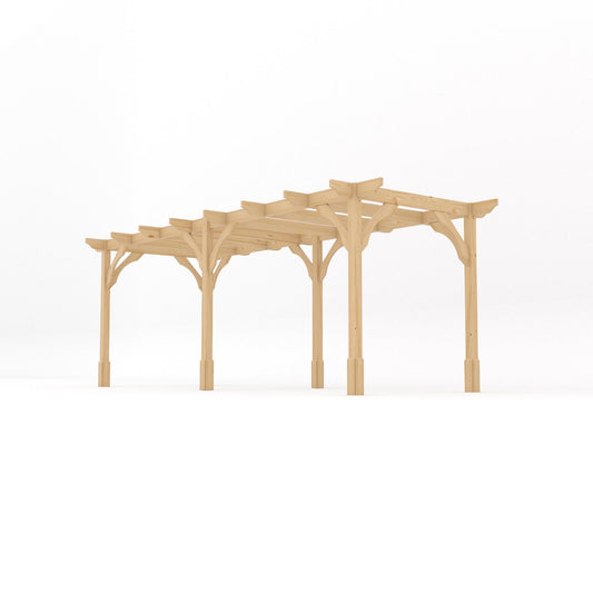 Pergola | Timber Premium Pergola | Freestanding Garden Structure | Heavyweight Section Timber | Light Green | 3m Width x 6m Length