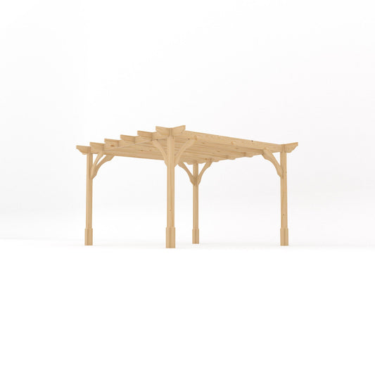 Pergola | Timber Premium Pergola | Freestanding Garden Structure | Heavyweight Section Timber | Light Green | 3.6m Width x 3.6m Length