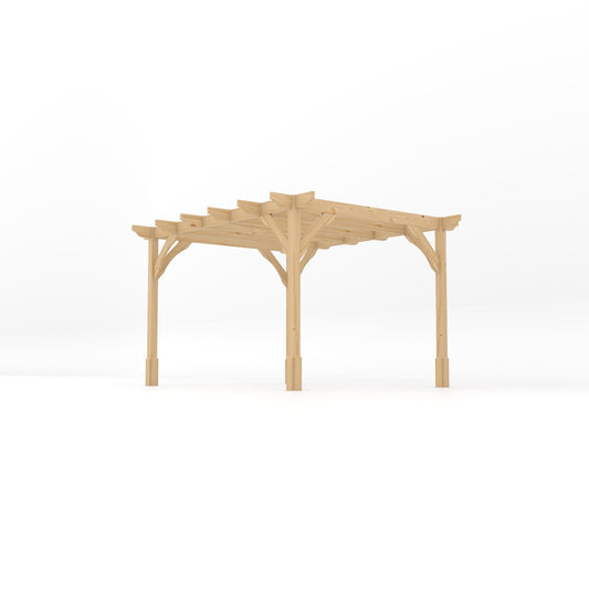 Pergola | Timber Premium Pergola | Freestanding Garden Structure | Heavyweight Section Timber | Light Green | 3m Width x 3.6m Length