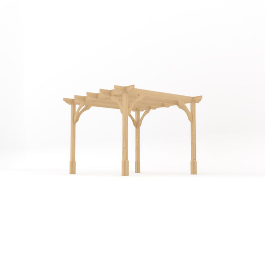 Pergola | Timber Premium Pergola | Freestanding Garden Structure | Heavyweight Section Timber | Light Green | 3m Width x 3m Length