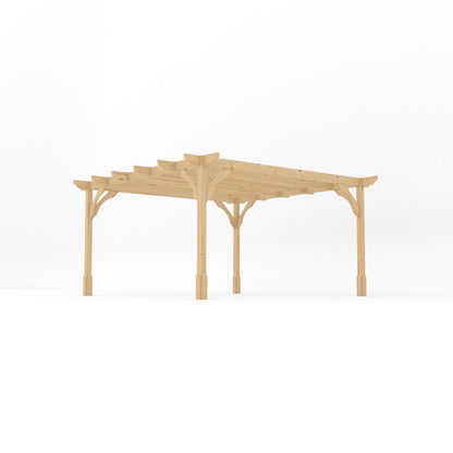 Freestanding Premium Pergola - Light Green - 4.2m Width x 4.2m Length