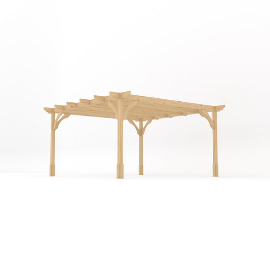 Pergola | Timber Premium Pergola | Freestanding Garden Structure | Heavyweight Section Timber | Light Green | 4.2m Width x 4.2m Length