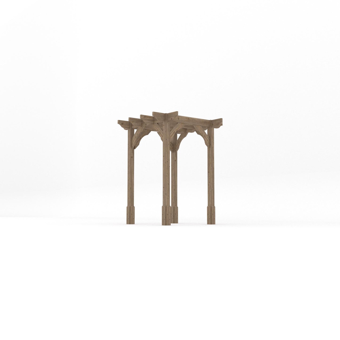 Freestanding Premium Pergola - Rustic Brown - 1.8m Width x 1.8m Length