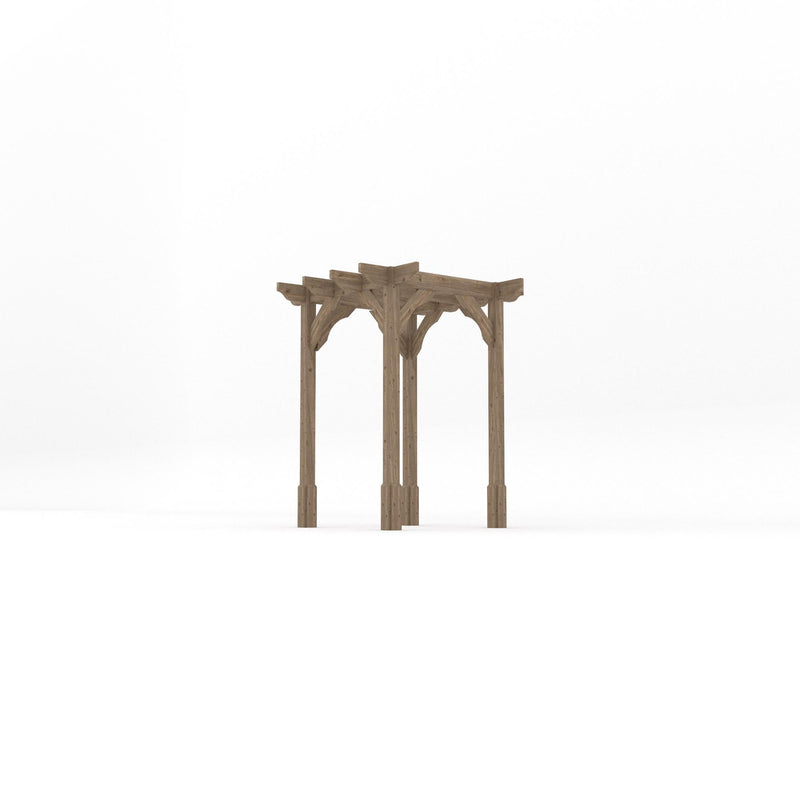 Freestanding Premium Pergola - Rustic Brown - 1.8m Width x 1.8m Length