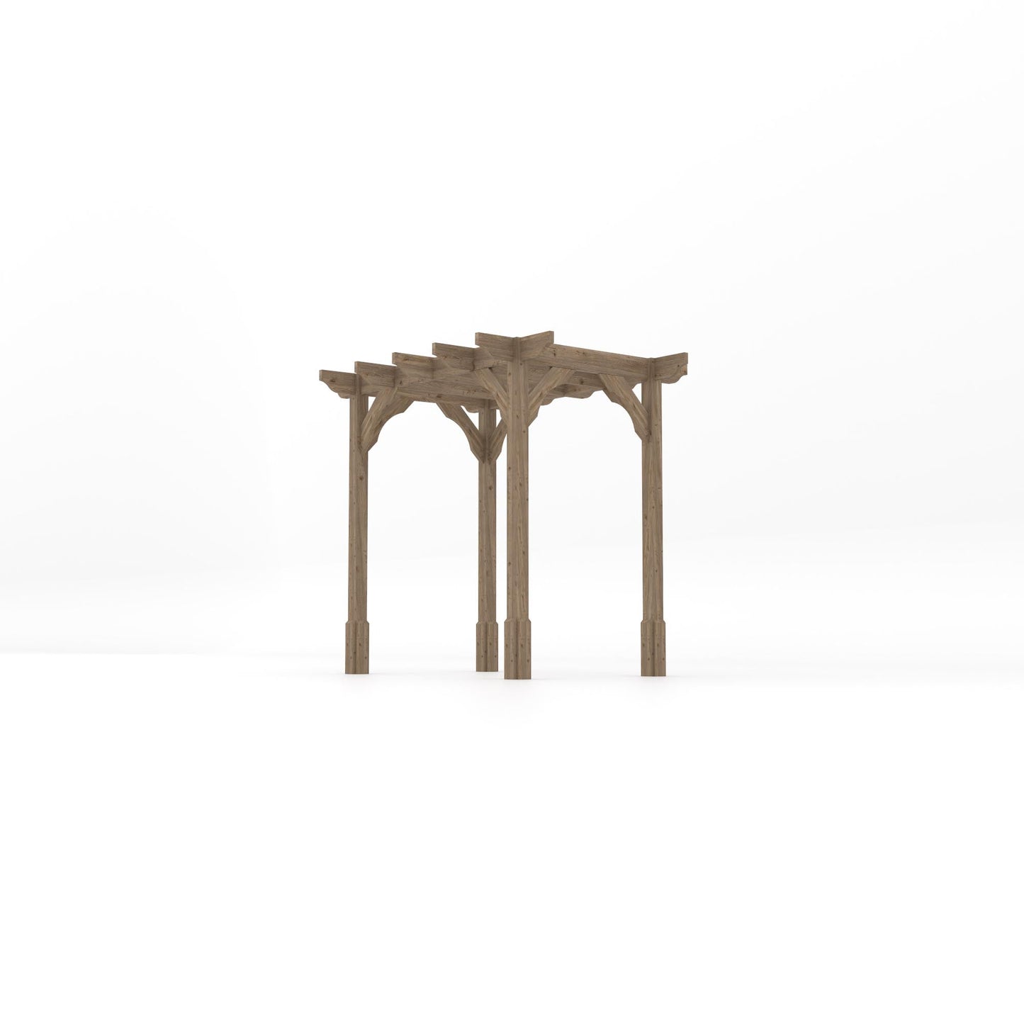 Freestanding Premium Pergola - Rustic Brown - 1.8m Width x 2.4m Length