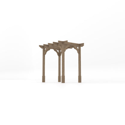 Freestanding Premium Pergola - Rustic Brown - 1.8m Width x 2.4m Length