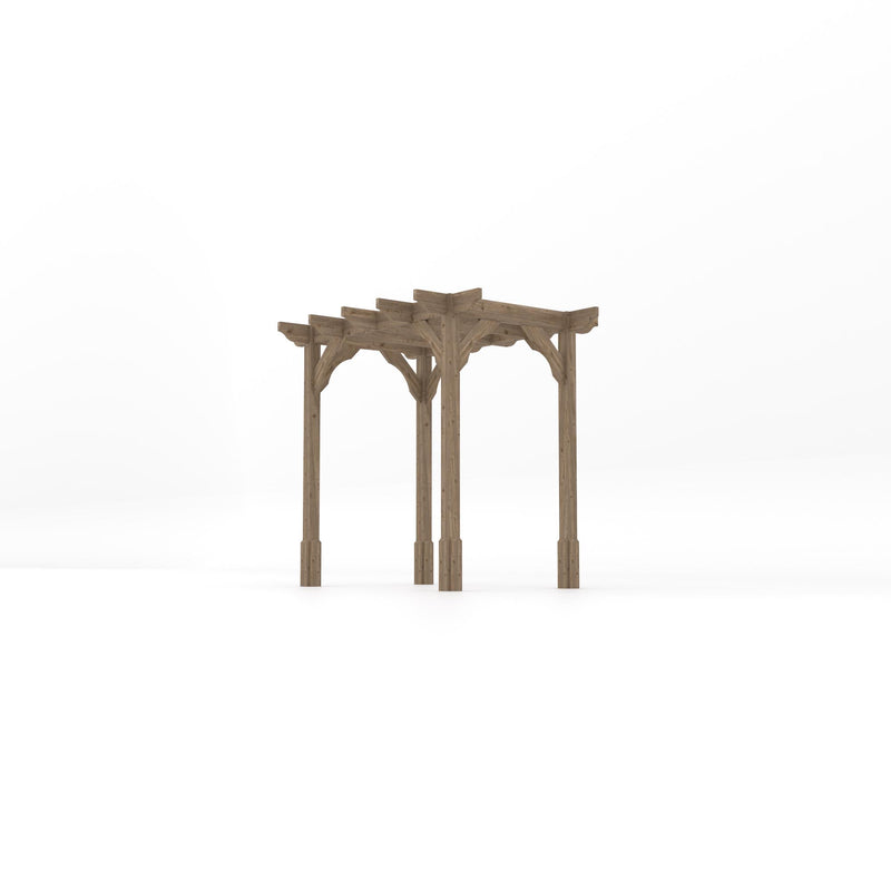 Freestanding Premium Pergola - Rustic Brown - 1.8m Width x 2.4m Length
