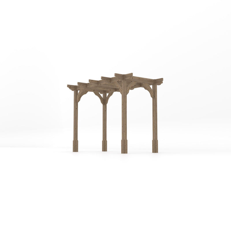 Freestanding Premium Pergola - Rustic Brown - 1.8m Width x 3.6m Length