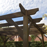 Pergola | Timber Premium Pergola | Freestanding Garden Structure | Heavyweight Section Timber | Rustic Brown | 2.4m Width x 3m Length