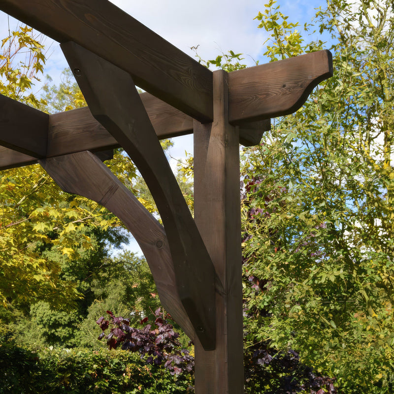 Freestanding Premium Pergola - Rustic Brown - 1.8m Width x 3m Length