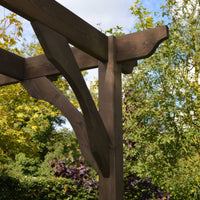Pergola | Timber Premium Pergola | Freestanding Garden Structure | Heavyweight Section Timber | Rustic Brown | 2.4m Width x 3m Length