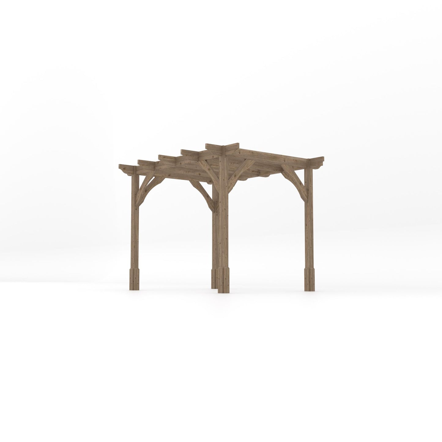 Freestanding Premium Pergola - Rustic Brown - 2.4m Width x 3m Length