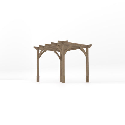 Freestanding Premium Pergola - Rustic Brown - 2.4m Width x 3m Length