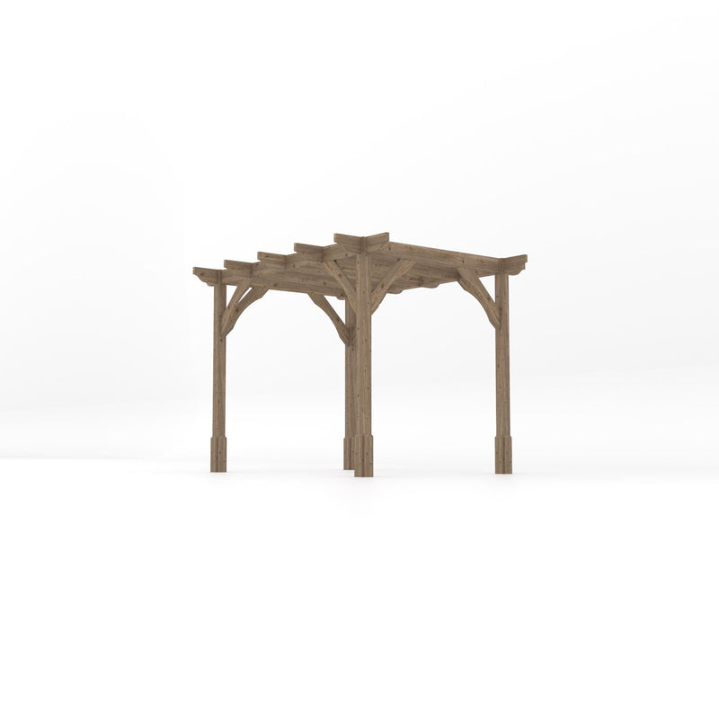 Freestanding Premium Pergola - Rustic Brown - 2.4m Width x 3m Length