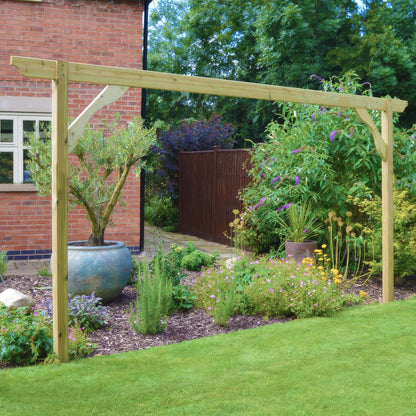 Freestanding Screen Pergola - Light Green - 2.4m Length