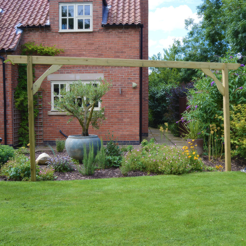Freestanding Screen Pergola - Light Green - 3m Length