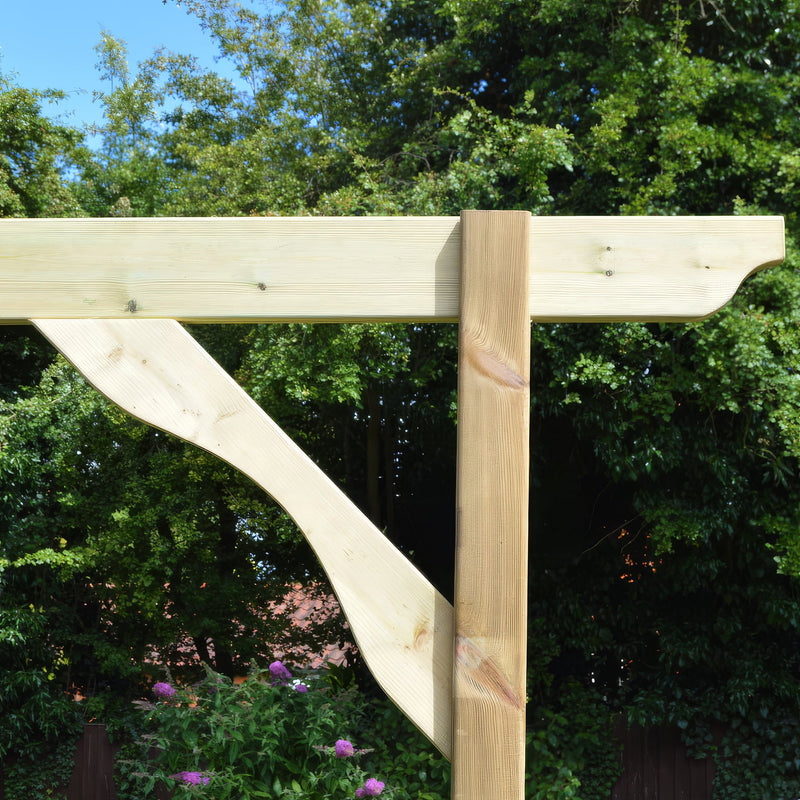 Freestanding Screen Pergola - Light Green - 4.8m Length