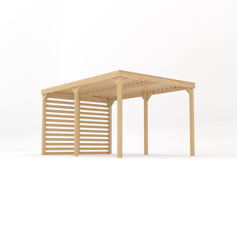 Freestanding Shade Pergola - Light Green - 3m Width x 4.2m Length