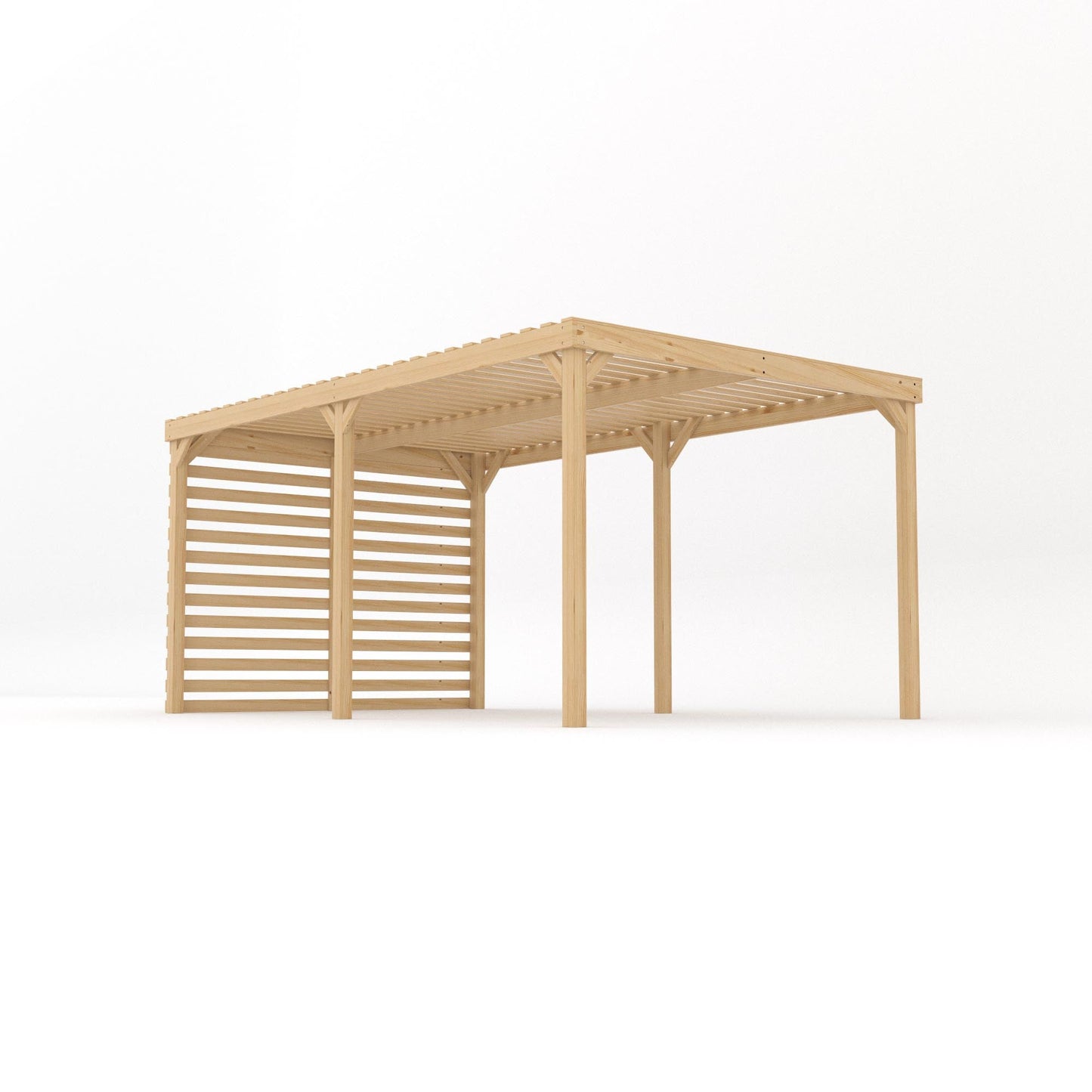 Freestanding Shade Pergola - Light Green - 3m Width x 4.8m Length