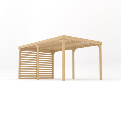 Freestanding Shade Pergola - Light Green - 3m Width x 4.8m Length