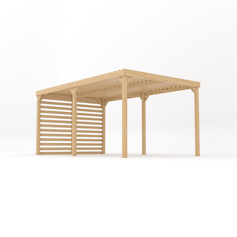 Freestanding Shade Pergola - Light Green - 3m Width x 4.8m Length