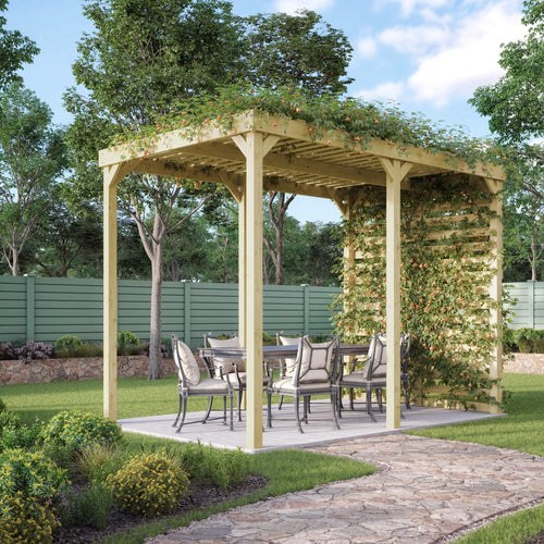 Freestanding Shade Pergola | Timber | Open Slatted Roof | Multiple Sizes