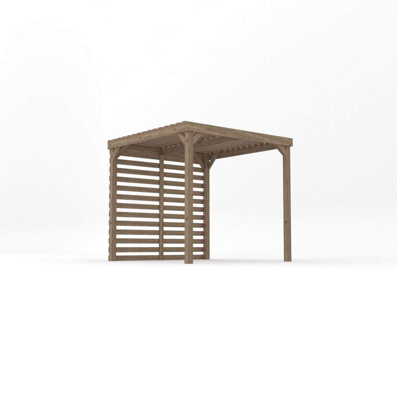 Freestanding Shade Pergola - Rustic Brown - 2.4m Width x 2.4m Length