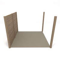 Pergola | Timber Box Pergola | Integrated Decking Base | Freestanding Garden Structure | Rustic Brown | 3.6m Width x 3.6m Length