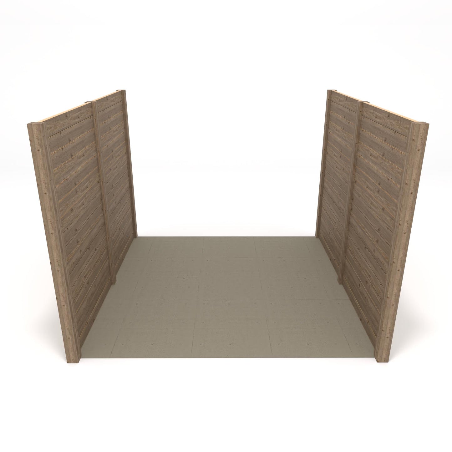 Wall Mounted Box Pergola - Rustic Brown - 4.8m Depth x 6m Length