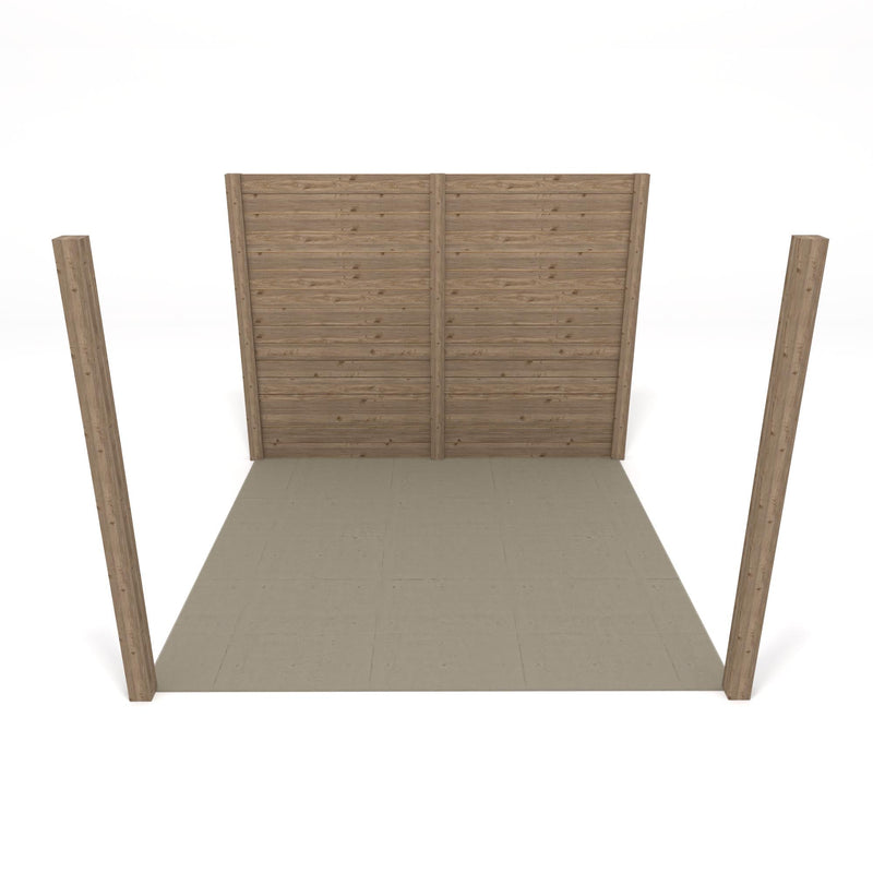 Freestanding Premium Pergola - Rustic Brown - 3.6m Width x 7.8m Length