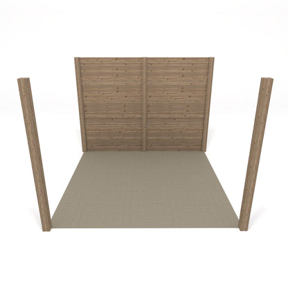 Freestanding Garden Pergola - Rustic Brown - 4.8m Width x 5.4m Length