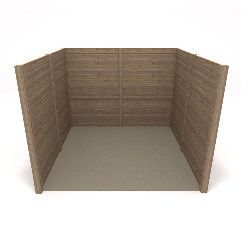 Freestanding Double Garden Pergola - Rustic Brown - 2.4m Width x 6m Length