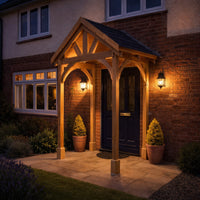 Porch | Timber Porch Canopy | Felt Shingle Roof | Wall Mounted Entrance Cover | Light Green | 1.22m Depth x 1.8m Width