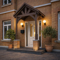Porch | Timber Porch Canopy | Felt Shingle Roof | Wall Mounted Entrance Cover | Rustic Brown | 1.22m Depth x 1.8m Width